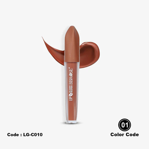 BBROSE Sleek Shine Lip Gloss – Nude Elegance Everyday Glam