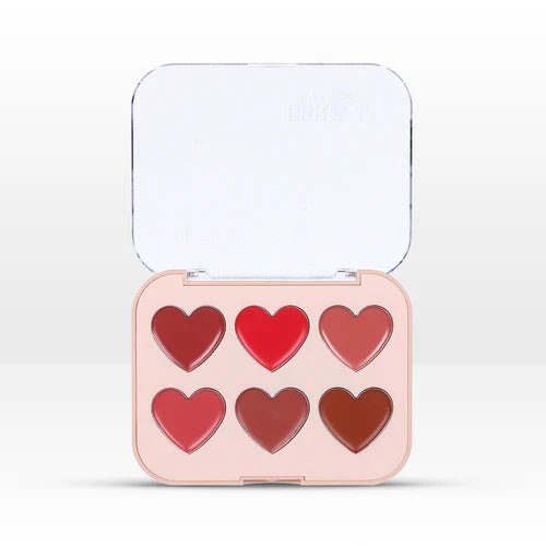 باليت ظلال العيون الكريمية القطيفة من بي بروس هيلو هابي باي - مجموعة القلوب