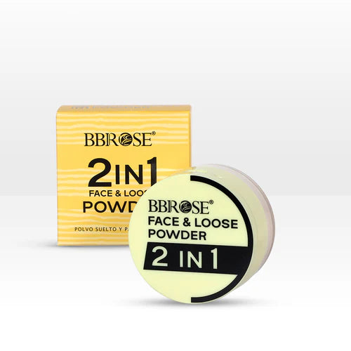 BBROSE 2-in-1 Face & Loose Powder – Dual Finish Control